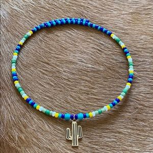 Cactus hand made beaded choker necklace!